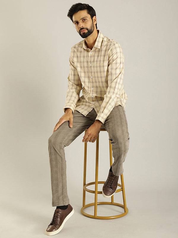 Men Checked Full Sleeve Cotton Shirt