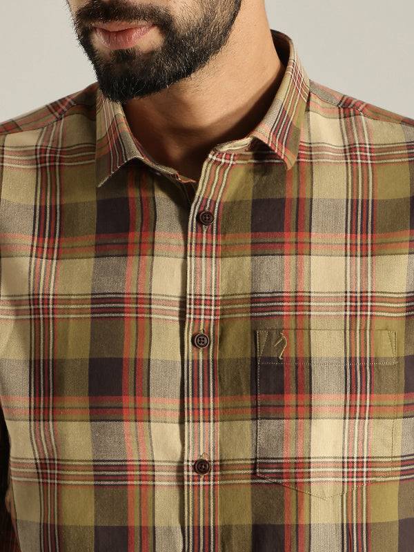 Men Checked Full Sleeve Cotton Shirt