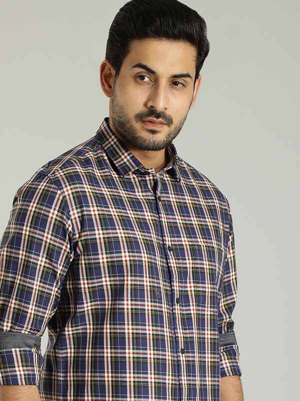 Men Checked Full Sleeve Cotton Shirt