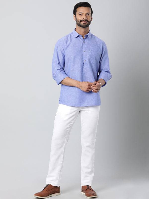Men Solid Full Sleeve Cotton Shirt