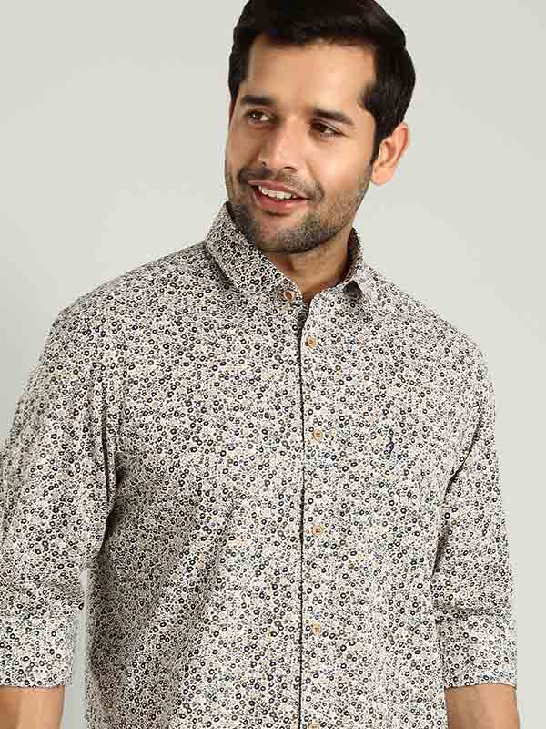Men Printed Full Sleeve Cotton Shirt