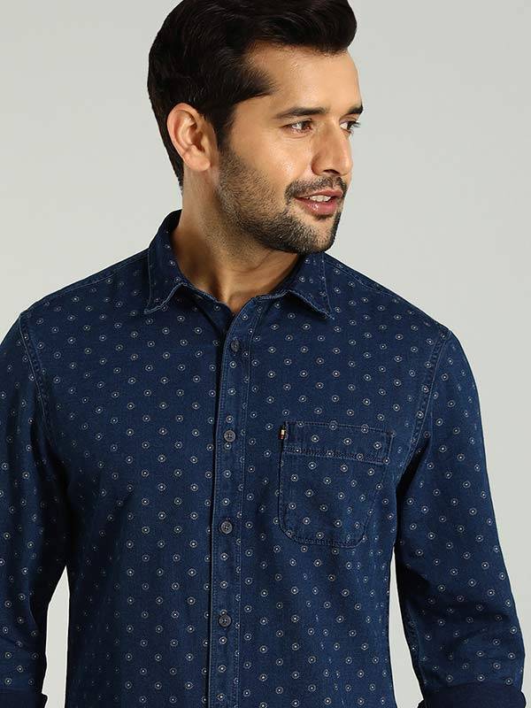 Men Printed Full Sleeve Cotton Shirt