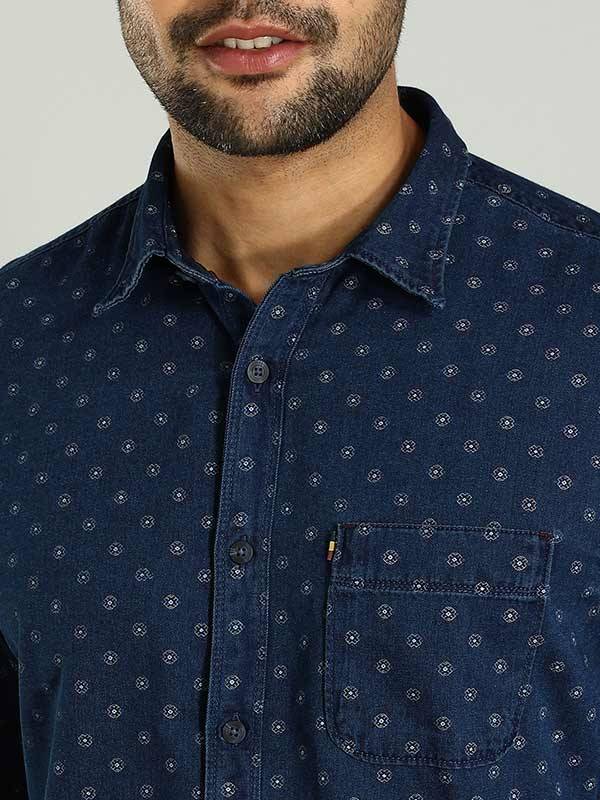Men Printed Full Sleeve Cotton Shirt
