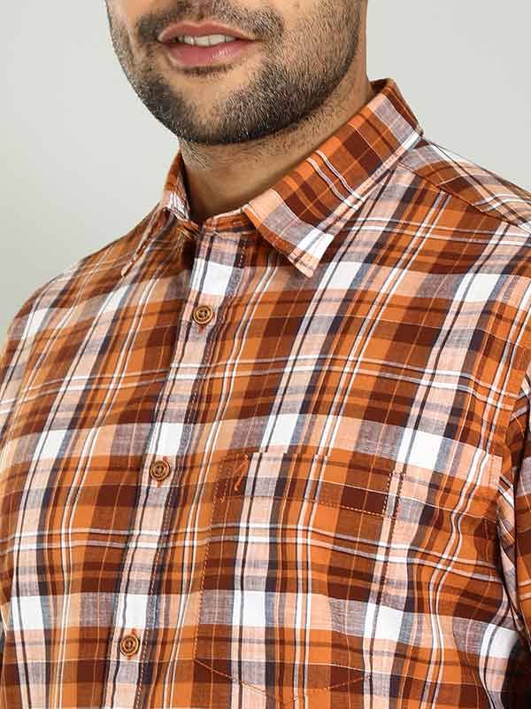 Men Checked Full Sleeve Cotton Shirt