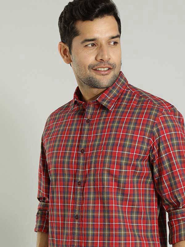 Men Checked Full Sleeve Cotton Shirt
