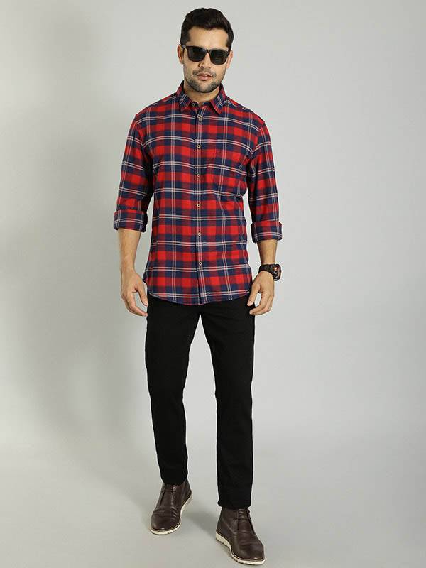 Men Checked Full Sleeve Cotton Shirt