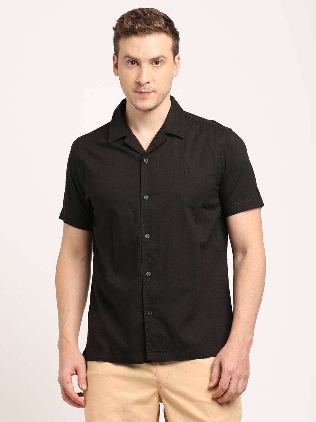 Men Printed Half Sleeve Cotton Shirt