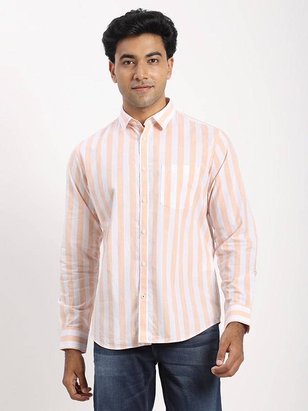 Men Striped Full Sleeve Cotton Shirt