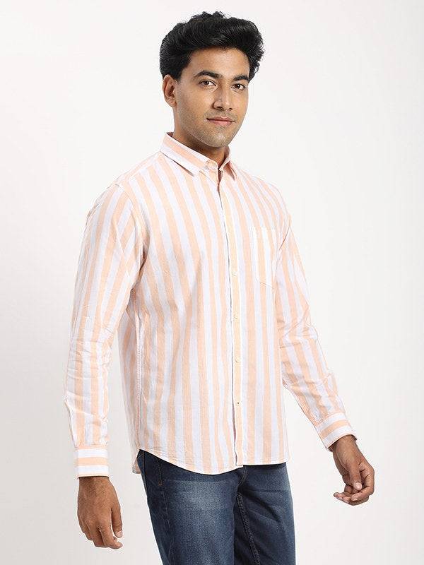 Men Striped Full Sleeve Cotton Shirt