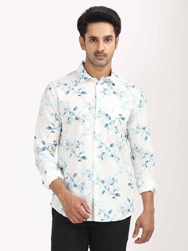 Men Printed Full Sleeve Cotton Stretch Shirt