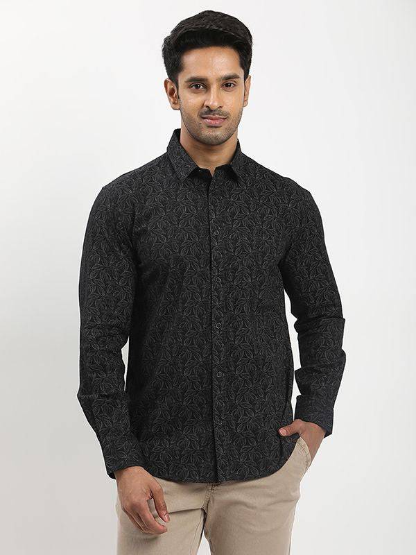 Men Printed Full Sleeve Polyester Blend Shirt