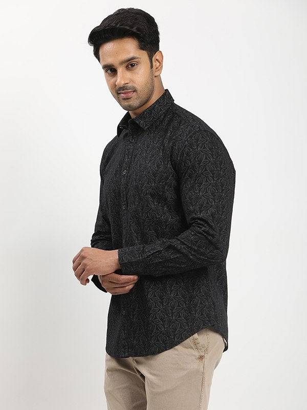 Men Printed Full Sleeve Polyester Blend Shirt