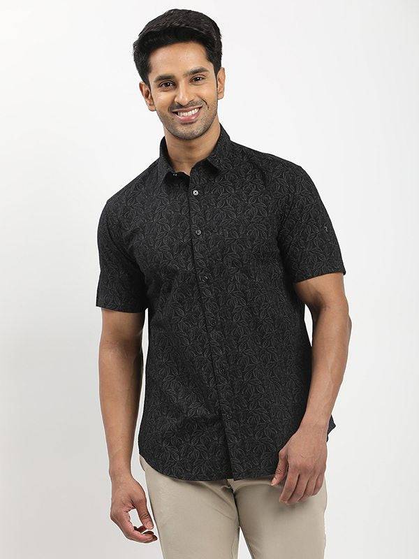 Men Printed Half Sleeve Polyester Blend Shirt