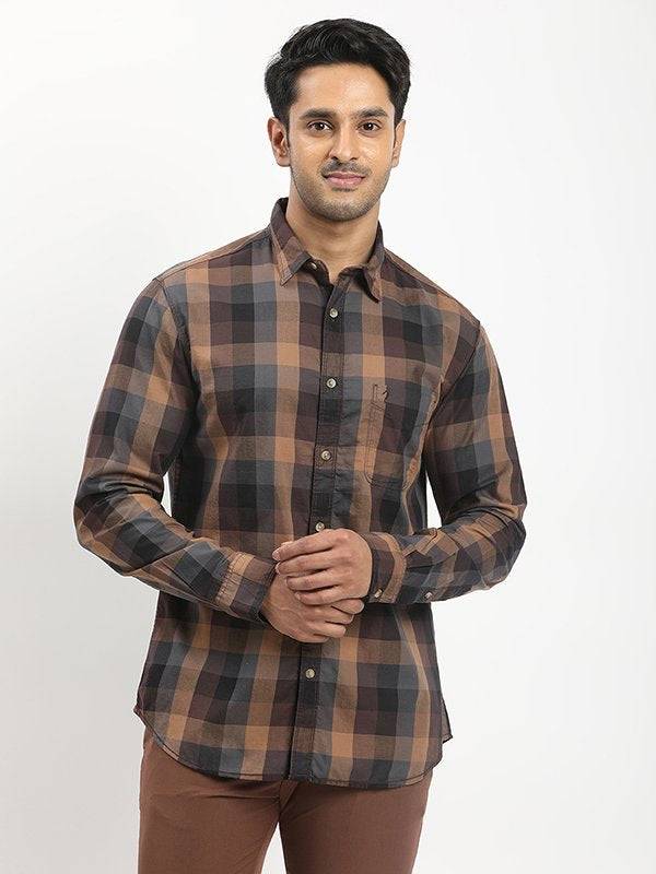 Men Checked Full Sleeve Cotton Shirt