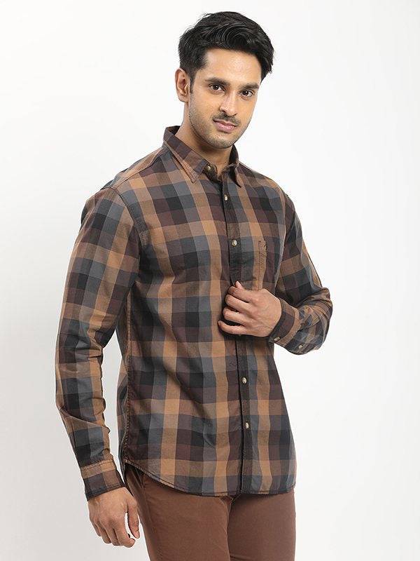 Men Checked Full Sleeve Cotton Shirt