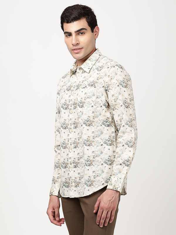 Men Printed Full Sleeve Cotton Shirt