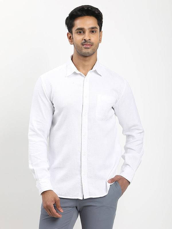 Men Solid Full Sleeve Cotton Shirt