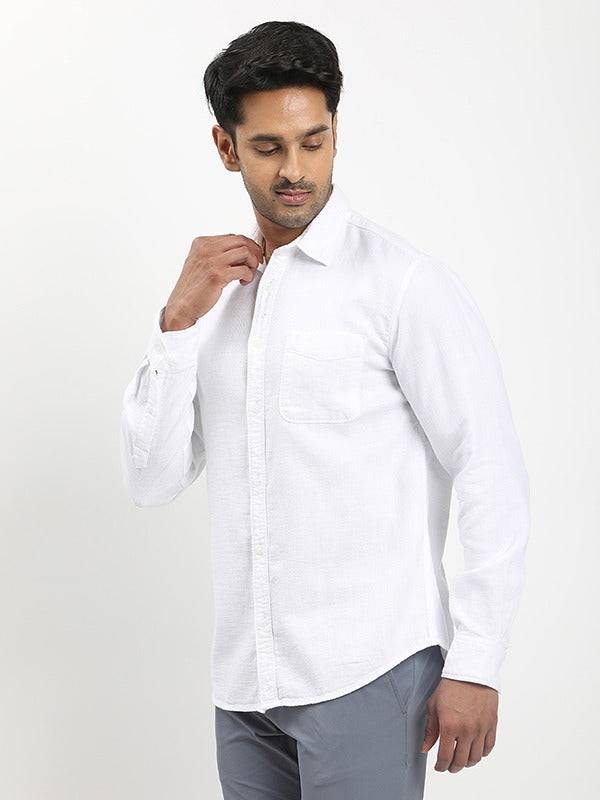 Men Solid Full Sleeve Cotton Shirt