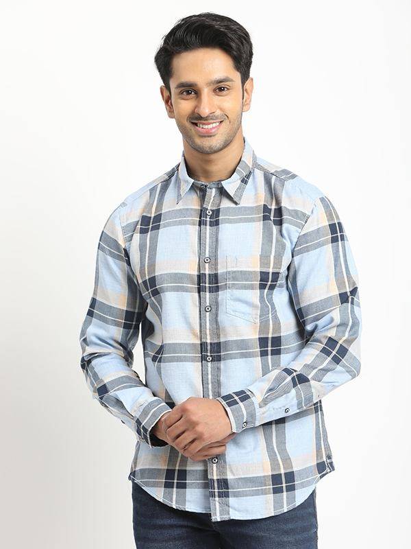 Men Checked Full Sleeve Cotton Shirt