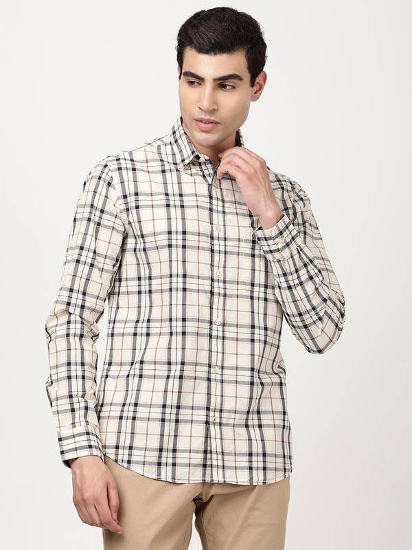 Men Checked Full Sleeve Cotton Shirt