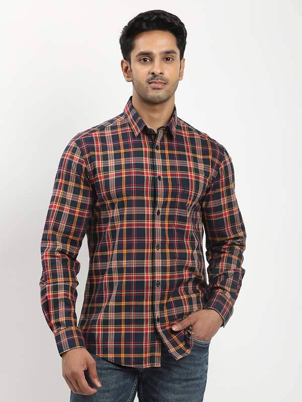 Men Checked Full Sleeve Cotton Shirt