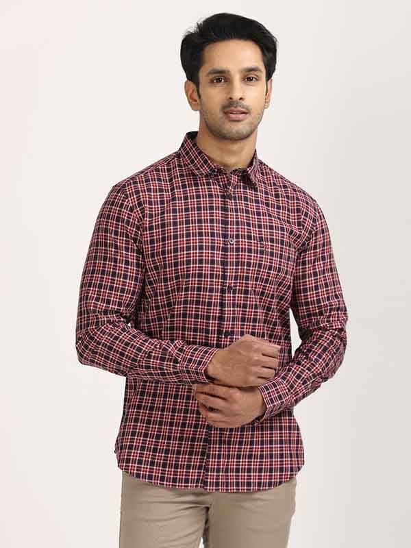 Men Checked Full Sleeve Cotton Shirt