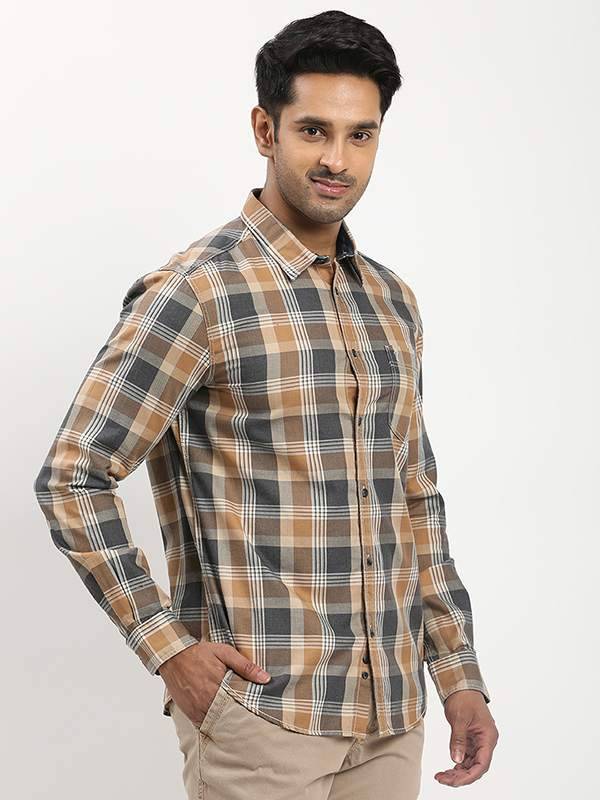 Men Checked Full Sleeve Cotton Shirt