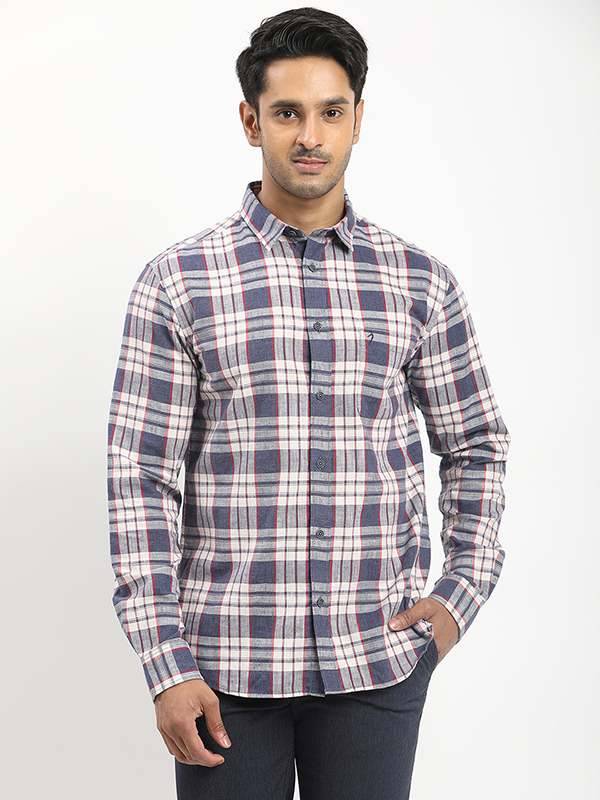 Men Checked Full Sleeve Cotton Blend Shirt
