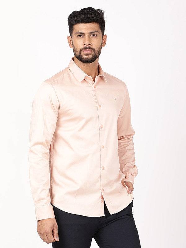 Men Solid Full Sleeve Cotton Blend Shirt