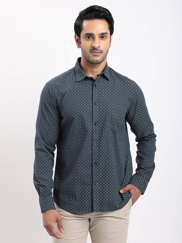 Men Printed Full Sleeve Cotton Shirt