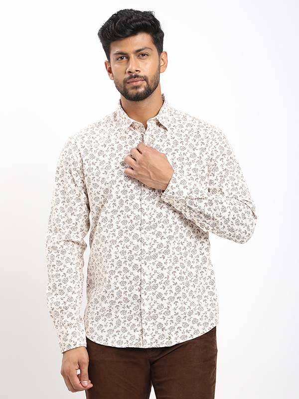 Men Printed Full Sleeve Cotton Corduroy Shirt