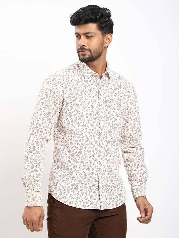 Men Printed Full Sleeve Cotton Corduroy Shirt