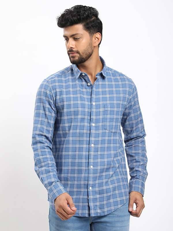 Men Checked Full Sleeve Cotton Shirt
