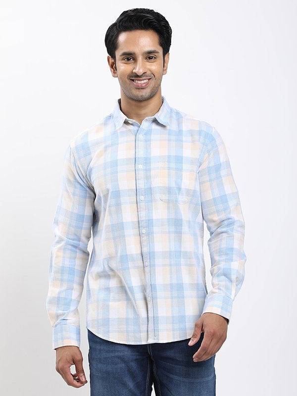 Men Checked Full Sleeve Cotton Corduroy Shirt