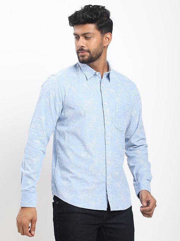 Men Printed Full Sleeve Cotton Corduroy Shirt