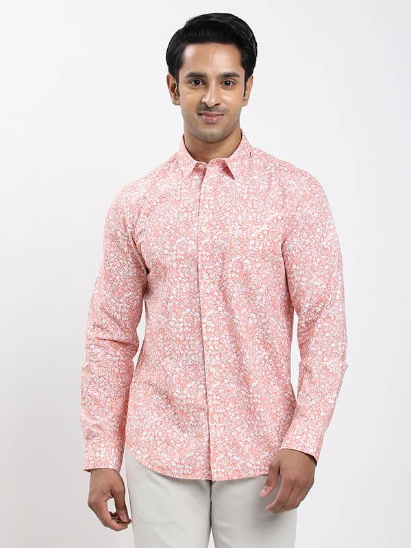Men Printed Full Sleeve Cotton Blend Corduroy Shirt
