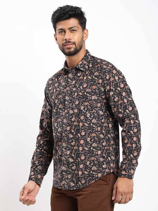 Men Printed Full Sleeve Cotton Corduroy Shirt