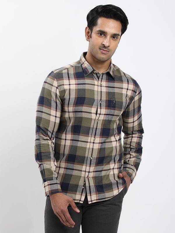 Men Checked Full Sleeve Cotton Shirt