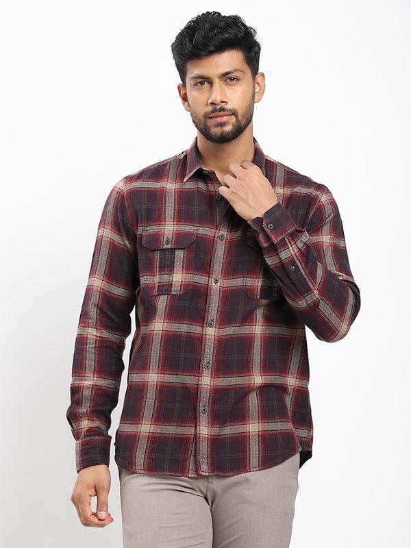 Men Checked Full Sleeve Cotton Shirt
