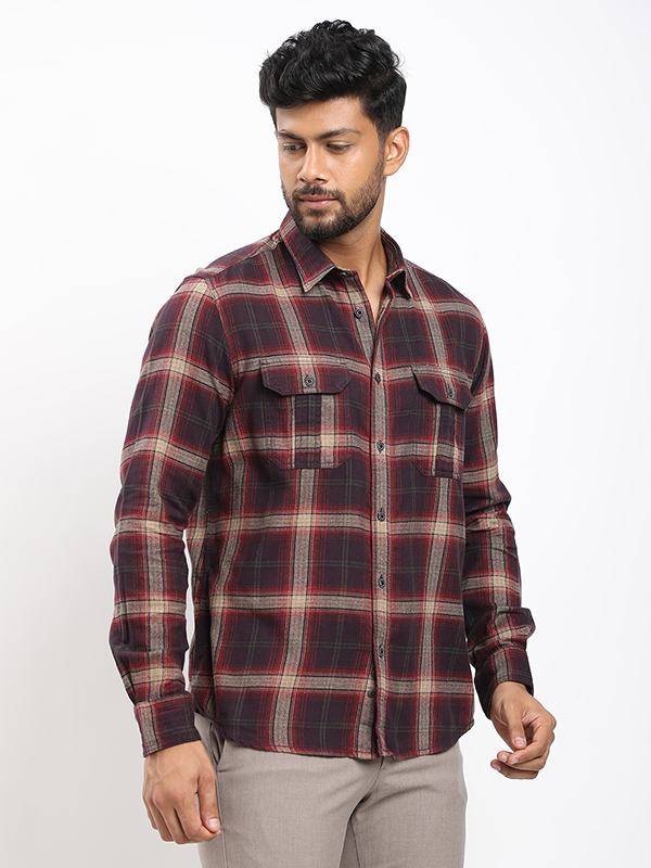 Men Checked Full Sleeve Cotton Shirt