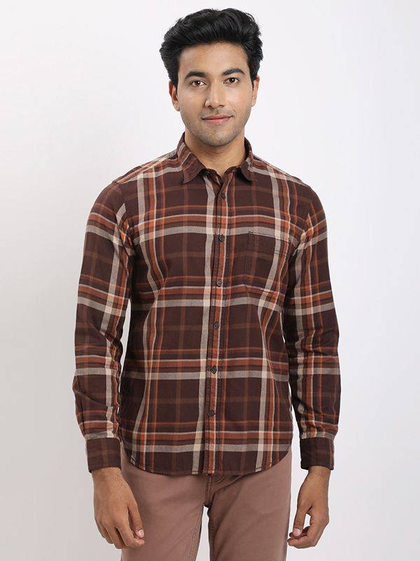 Men Checked Full Sleeve Cotton Shirt