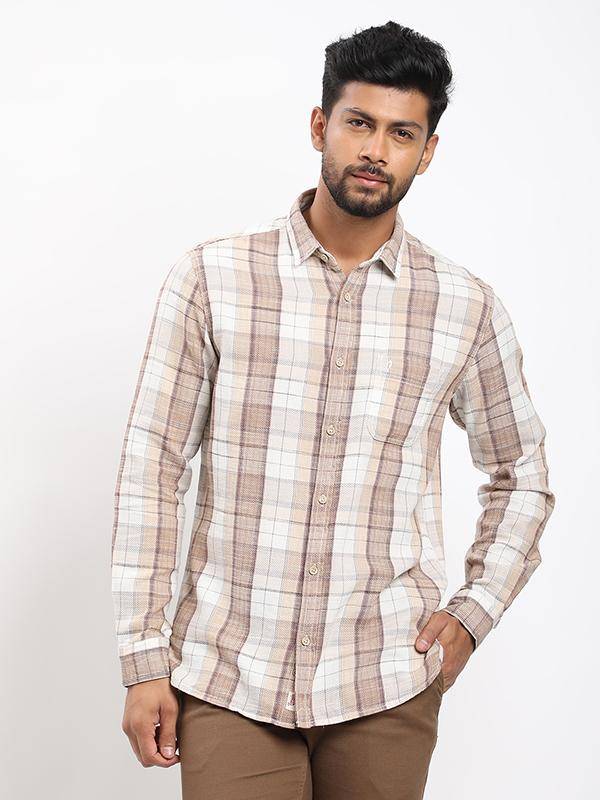 Fairtrade Men Checked Full Sleeve Cotton Shirt