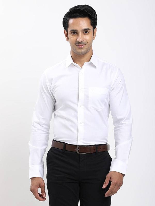 Men Solid Full Sleeve Tencel Shirt