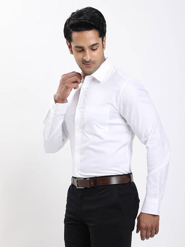 Men Solid Full Sleeve Tencel Shirt