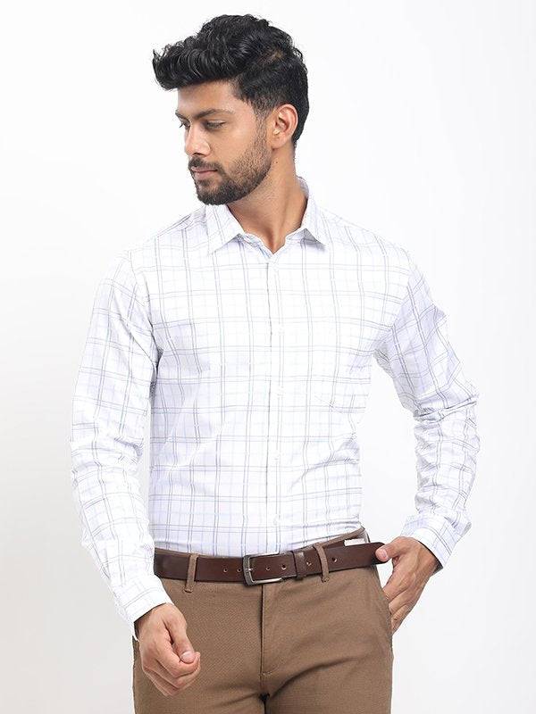 Men Checked Full Sleeve Tencel Shirt
