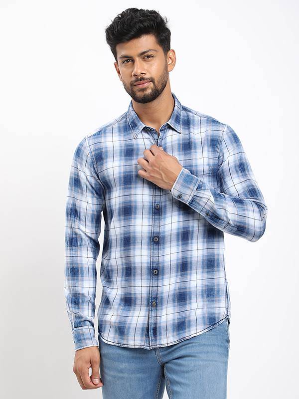 Men Checked Full Sleeve Cotton Shirt