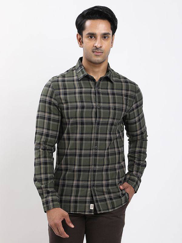 Fairtrade Men Checked Full Sleeve Cotton Shirt