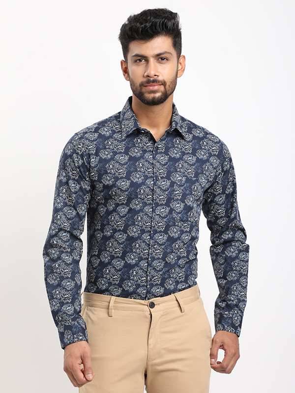 Men Printed Full Sleeve Cotton Shirt