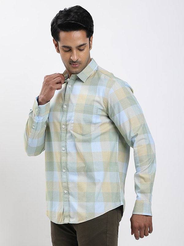 Men Checked Full Sleeve Cotton Shirt