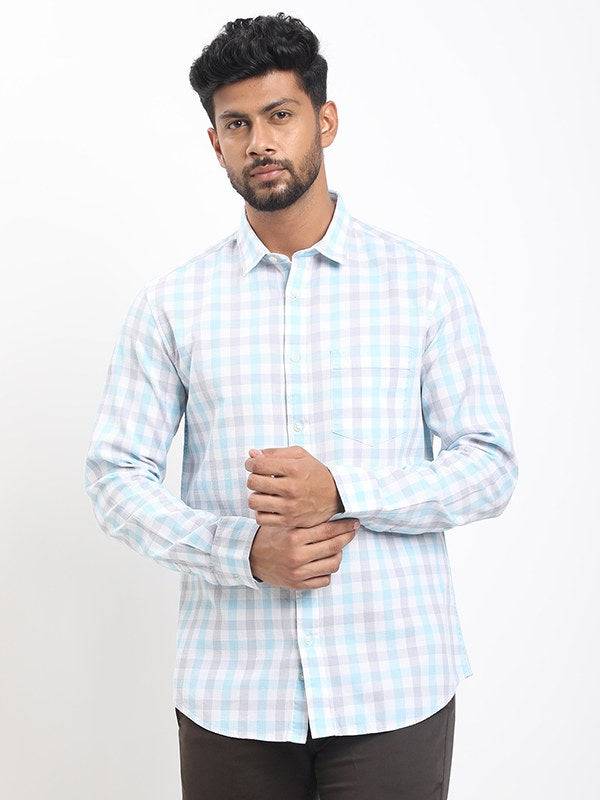 Men Checked Full Sleeve Cotton Shirt